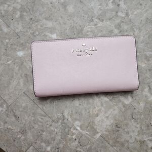 kate spade Large Bifold Slim Wallet In Baby Pink